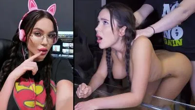 Video porno di babbola, sexy gamer girl, con anello e pecorina